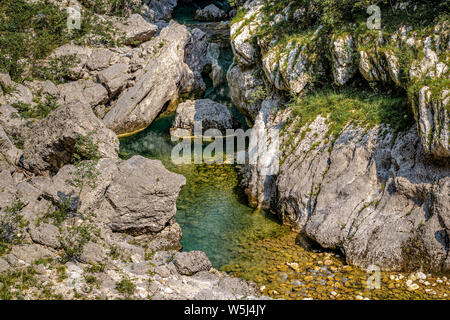 Italien Friaul Naturpark forraof der torrent Cellina Stockfoto