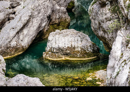 Italien Friaul Naturpark forraof der torrent Cellina Stockfoto