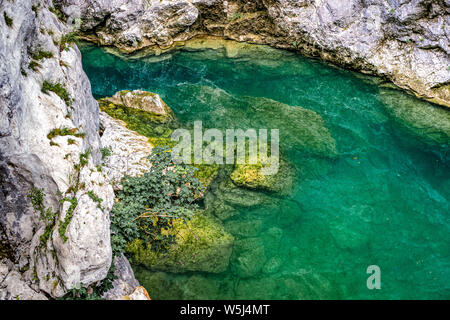 Italien Friaul Naturpark forraof der torrent Cellina Stockfoto