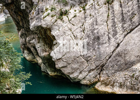 Italien Friaul Naturpark forraof der torrent Cellina Stockfoto