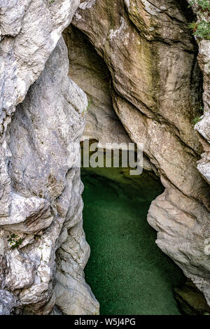 Italien Friaul Naturpark forraof der torrent Cellina Stockfoto