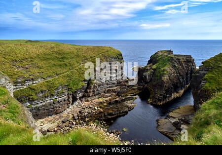 Die Brough von deerness auf Orkney. Stockfoto