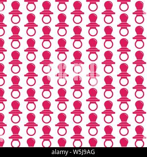 Muster Hintergrund Baby Schnuller Symbol Stock Vektor