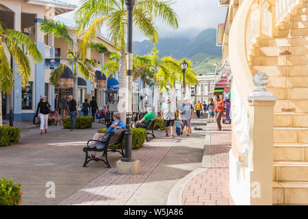 Straßen in Basseterre St. Kits & Nevis Stockfoto