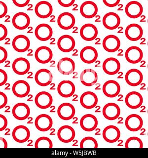 Muster Hintergrund Sauerstoff O2-Symbol Stock Vektor