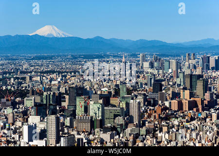 Tokio Mt. Fuji Skyline Japan Stadtbild Stockfoto