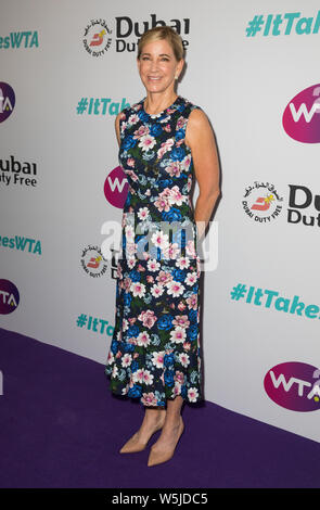 Gäste nehmen an der Dubai Duty Free WTA-Sommerfest im Jumeirah Carlton Tower mit: Chris Evert Wo: London, Großbritannien Wann: 28 Jun 2019 Credit: Phil Lewis/WENN.com Stockfoto