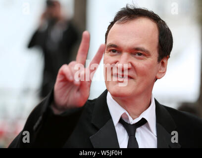 CANNES, Frankreich - 18. Mai: Quentin Tarantino besucht die Wild Goose Lake screening während der 72Nd Cannes Film Festival (Mickael Chavet) Stockfoto