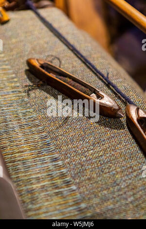 Nahaufnahme der traditionellen Weberei shuttle Stockfoto