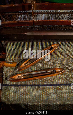 Nahaufnahme der traditionellen Weberei shuttle Stockfoto