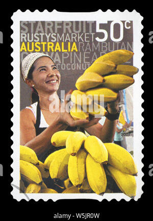 Australien - ca. 2007: einen Stempel in den Australien gedruckten zeigt Obstmarkt, circa 2007. Stockfoto