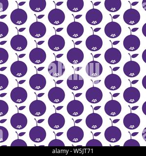 Muster Hintergrund Heidelbeeren Symbol Stock Vektor