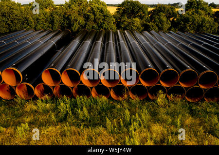 Neue gas piplines für Nord Stream Projekt Stockfoto