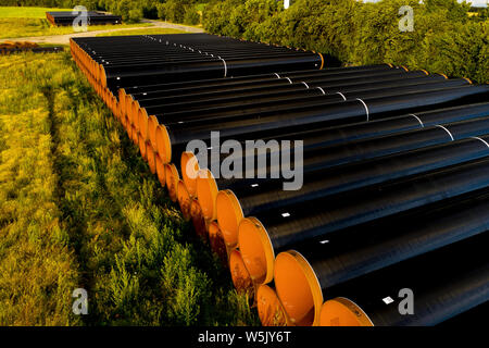 Neue gas piplines für Nord Stream Projekt Stockfoto