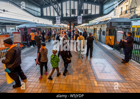 F-Zug am Abschied von S-Set Züge in Sydney, NSW, Australien Stockfoto