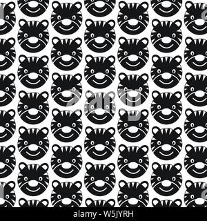Muster Hintergrund Tiger Gesicht emotion Symbol Stock Vektor