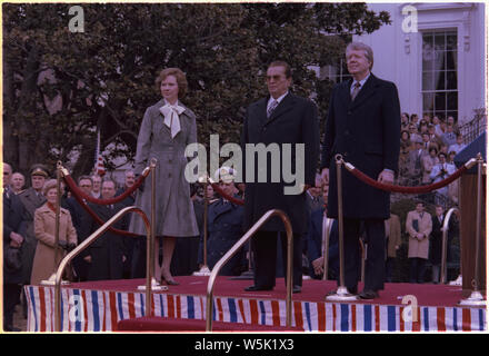 Begrüßungszeremonie für Staatsbesuch von Josip Tito, Präsident von Jugoslawien Stockfoto