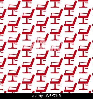 Muster Hintergrund Friseur Stuhl Symbol Stock Vektor
