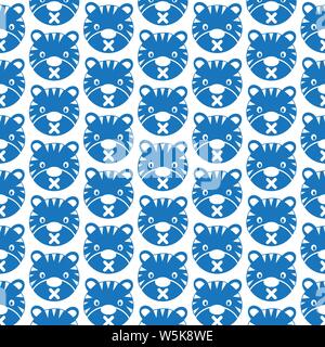 Muster Hintergrund Tiger Gesicht emotion Symbol Stock Vektor