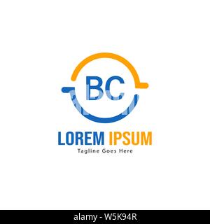 BC Schreiben Logo Design. Kreative Moderne BC Buchstaben Symbol Abbildung design Stock Vektor