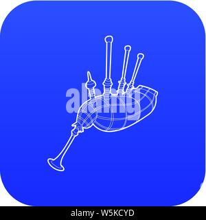 Dudelsack Symbol blau Vektor Stock Vektor