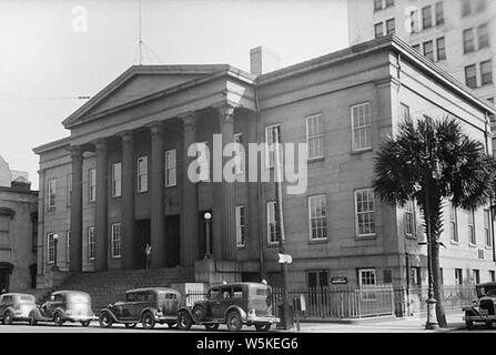 Custom House Bay & Stier Straßen Savannah (Chatham County Georgia). Stockfoto