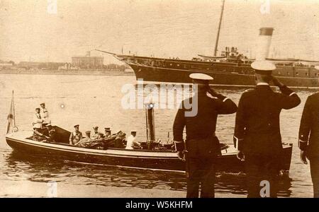 Zar Nikolai II besuchen Sie Riga 1910. Stockfoto