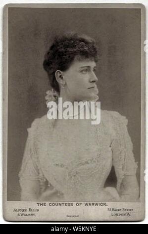 'Daisy' Greville Frances Evelyn Maynard Gräfin von Warwick von Ellis und Walery (1890s). Stockfoto