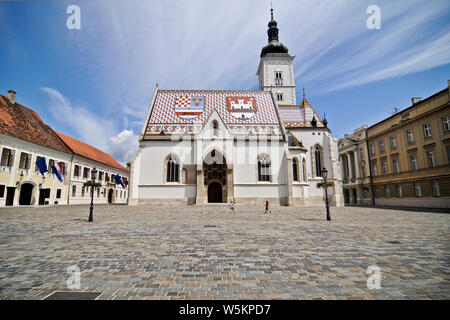 St. Mark's Church. Zagreb, Kroatien Stockfoto