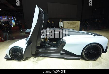 Auch ein BIN-RB003 Concept Car von Aston Martin ist in der 18. Shanghai Internationalen Automobil- Ausstellung angezeigt, da die automatische Shangh bekannt Stockfoto