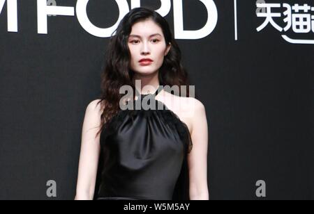 Chinesische Modell er Sui besucht einen Tom Ford Beauty Veranstaltung in Shanghai, China, 23. April 2019. Stockfoto