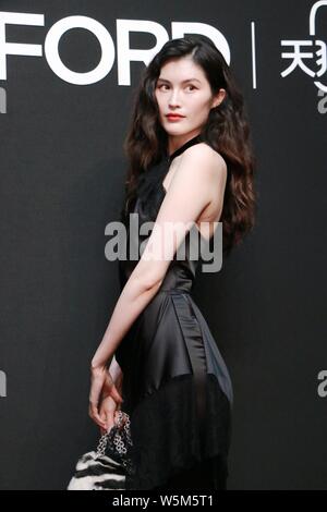 Chinesische Modell er Sui besucht einen Tom Ford Beauty Veranstaltung in Shanghai, China, 23. April 2019. Stockfoto
