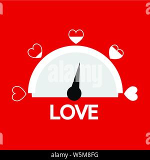 Valentinstag Karte Idee Liebe m Stock Vektor