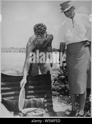 Eleanor Roosevelt Reise nach Christmas Island in South West Pacific Stockfoto