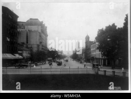 D.C., Washington, Pennsylvania Avenue, 1910, Ansicht von Treasury Stockfoto