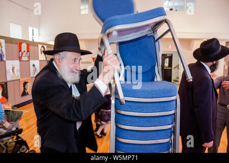 Miami Beach Florida, Jüdisches Museum von Florida, Feier, Fertigstellung, neue Sefer Torah, Rabbiner, rebbe, orthodoxer Jude, Chabad Lubavitch, Chassidic, Religion, Traditionti Stockfoto