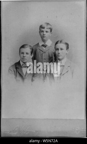 Franklin D. Roosevelt, Warren Delano Robbins, und Lyman Delano in Fairhaven, Massachusetts Stockfoto