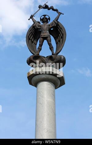 Skulptur auf dem Denkmal, lychakiv Friedhof, Lviv, Ukraine, Ukraine Stockfoto