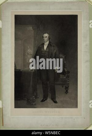 Daniel Webster - gemalt von Chester Harding; von J.Andrews & H.W. eingraviert Smith. Stockfoto