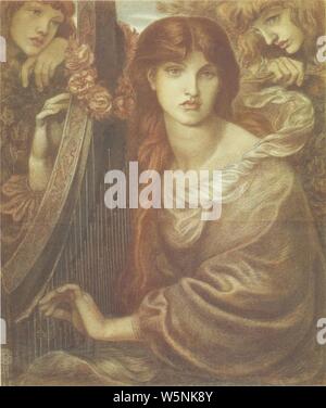 Dante Gabriel Rossetti - La Ghirlandata (Kreide). Stockfoto