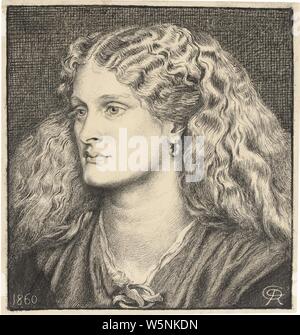 Dante Gabriel Rossetti - Portrait von Annie Miller. Stockfoto