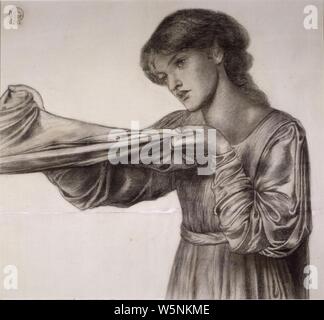 Dante Gabriel Rossetti - Studie eines Pallbearer für Dante's Dream. Stockfoto