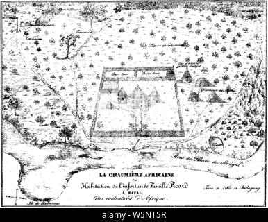 Dard-La Chaumière Africaine, 1824, Illust. 02. Stockfoto