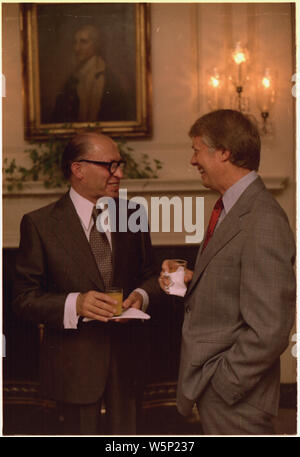 Der israelische Premierminister Menahem Begin und Jimmy Carter Stockfoto