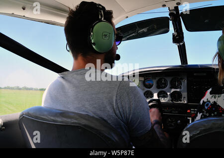 Pilot Light aircraft Stockfoto