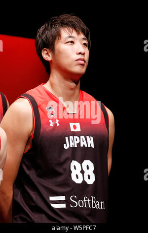 Tokio, Japan. 30. Juli, 2019. Tenketsu Harimoto (JPN) Basketball: Japan Head Coach Julio Lamas besucht eine Pressekonferenz, die Mannschaft für die FIBA Basketball-WM 2019 in Tokio, Japan, zu verkünden. Credit: Naoki Morita/LBA SPORT/Alamy leben Nachrichten Stockfoto