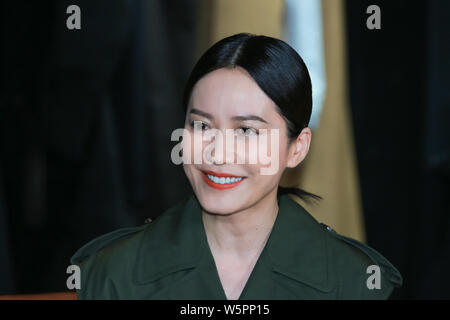 Chinesische Schauspielerin Faye Yu Yu Feihong oder besucht eine Werbeveranstaltung für Bottega Veneta in Shanghai, China, 9. Mai 2019. Stockfoto