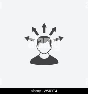 Glyphsymbol für persönliche Lösung. Monochromes Design einfaches Element. Schwarzes Farb-Symbol für persönliche Lösung für Web und mobile. Projektmanagement Stock Vektor