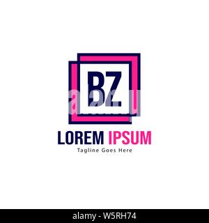 BZ Schreiben Logo Design. Kreative Moderne BZ Buchstaben Symbol Abbildung design Stock Vektor