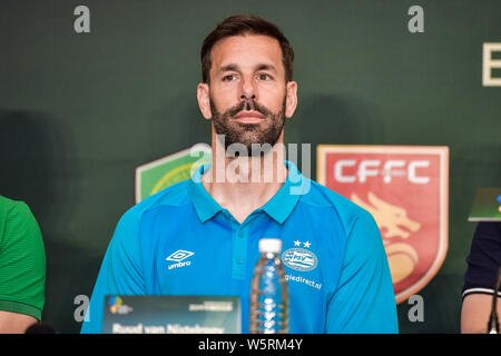 Head Coach Ruud Van Nistelrooy von PSV Eindhoven U19 besucht eine Pressekonferenz für Sinobo Guoan chinesische Cup 2019 in Peking, China, 3. Juni 2019. Stockfoto